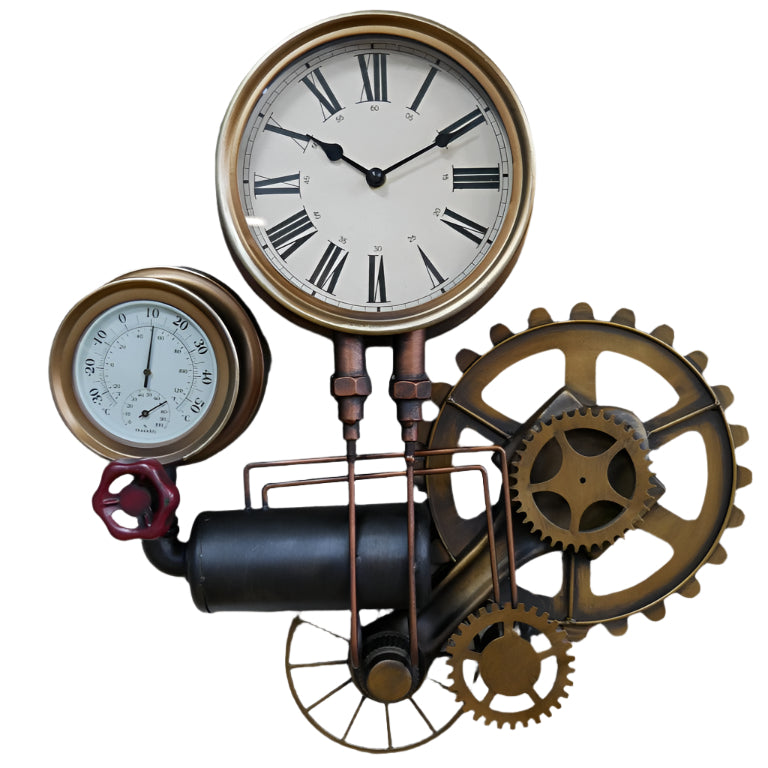 Pipefitter Clock Steampunk Pipe Wall Clock – carmenandrafaele