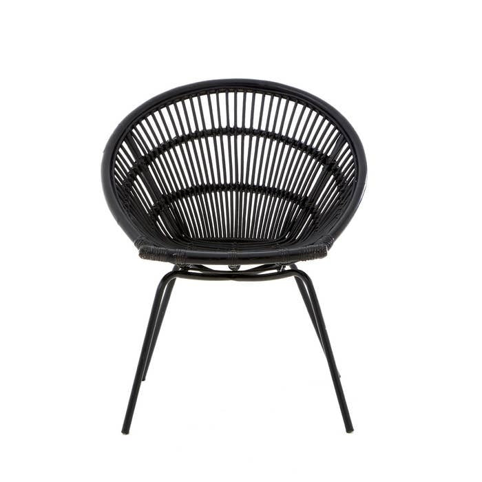 Japandi Black Rattan Chair