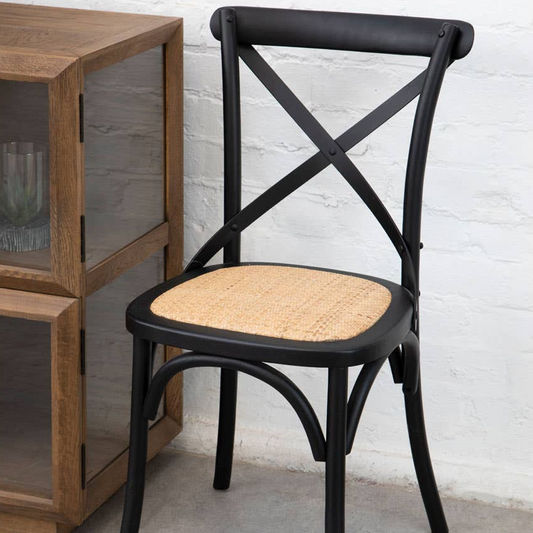 Black Oak Weave Dining Chair