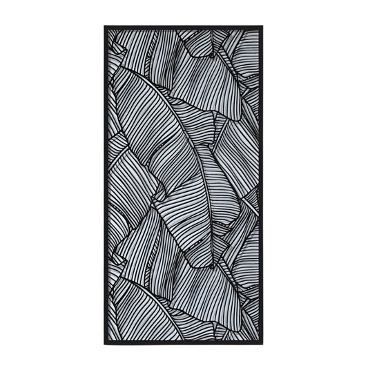 Black Leaves Metal Wall Art