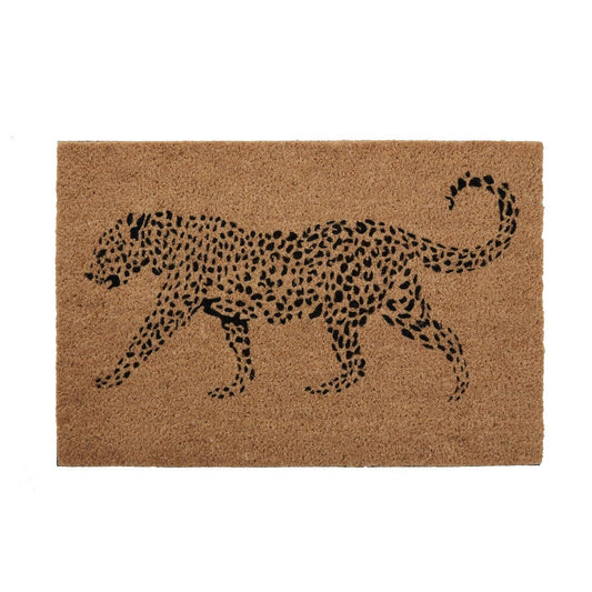 Leopard Coir Door Mat