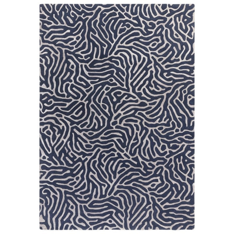 Rug with wavy pattern on a white background