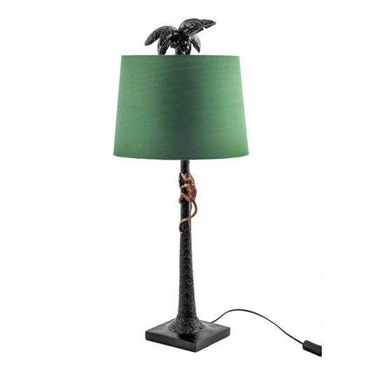 Palm Tree Monkey Table Lamp