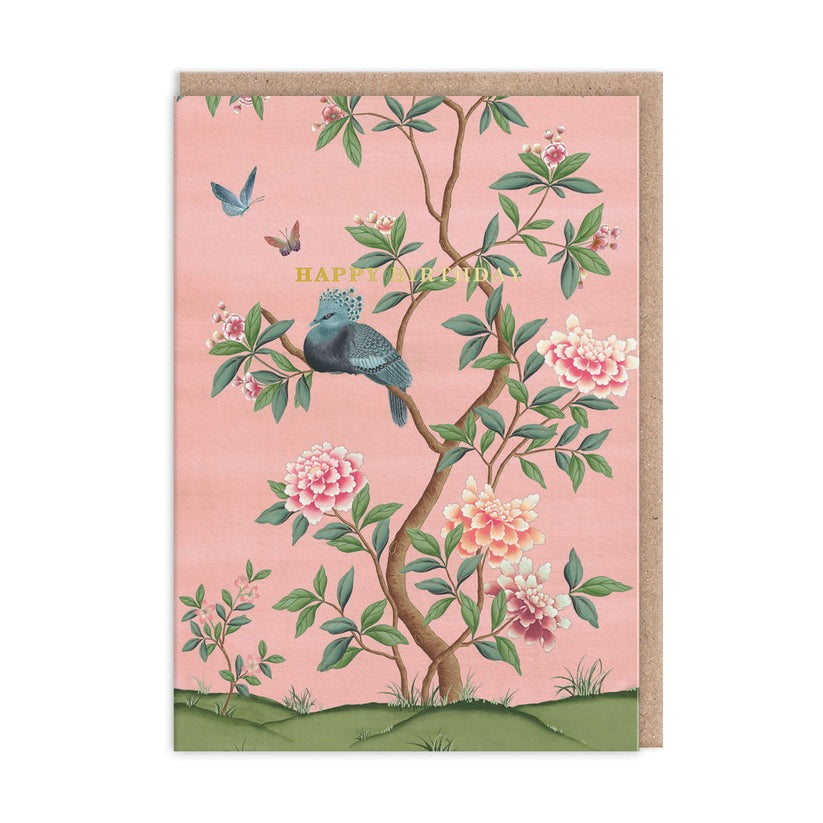 Floral Bird Birthday Card