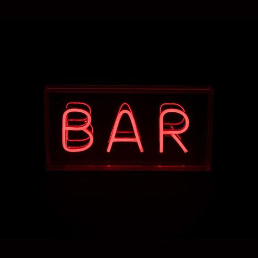 Red Text Capital Letters Bar LED Neon Sign Light