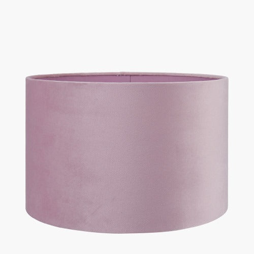 Renoir Velvet Lampshade in Pale Blush Pink