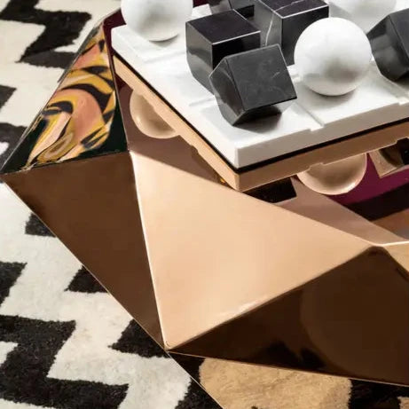Rose Gold Diamond Coffee Table Detail