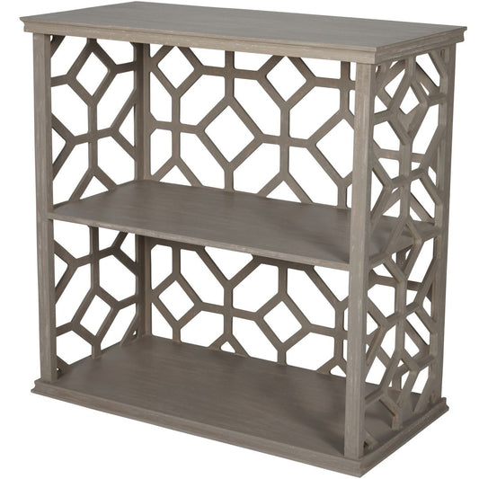 Rural Chic Wood Shelving Unit, Carved Detail. Country Chic