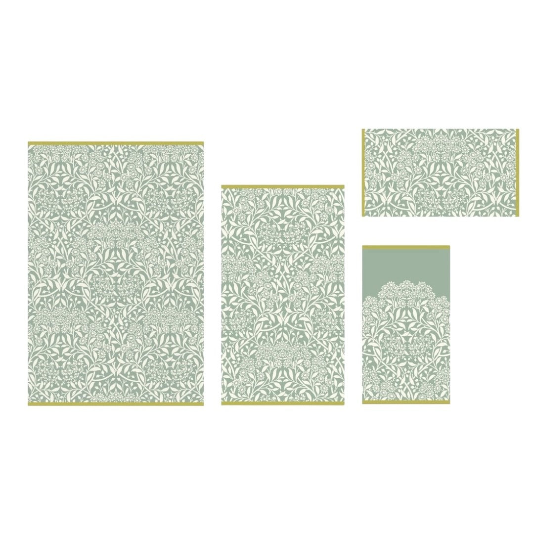 Sage and Cream Daisy Bath Linen
