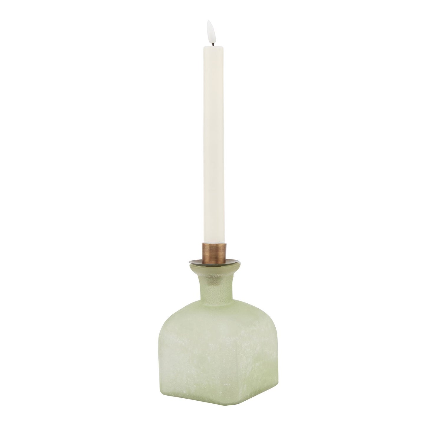Sage Glass Candle Holder