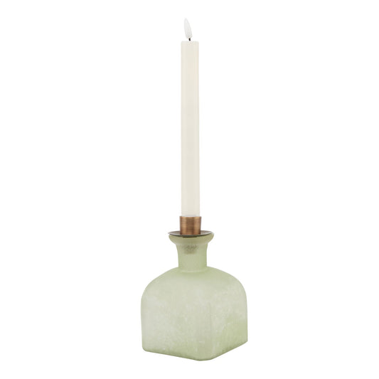 Sage Glass Candle Holder