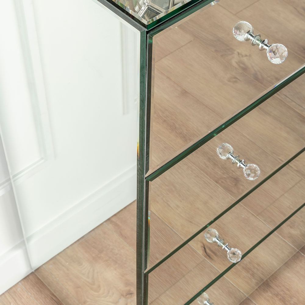 Scala Mirrored Four Drawer Chest