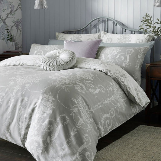 Silver French Floral Bed Linen
