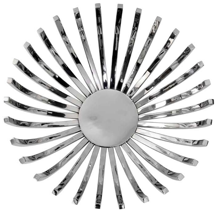 Silver Sunflower Abstract Bowl
