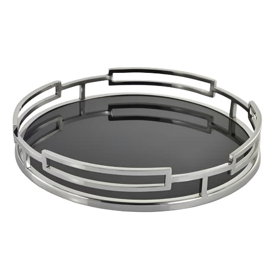 Silver Geometric Tray