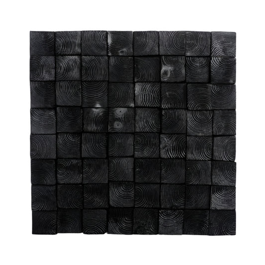 Black Smoked Wood Wall Art
