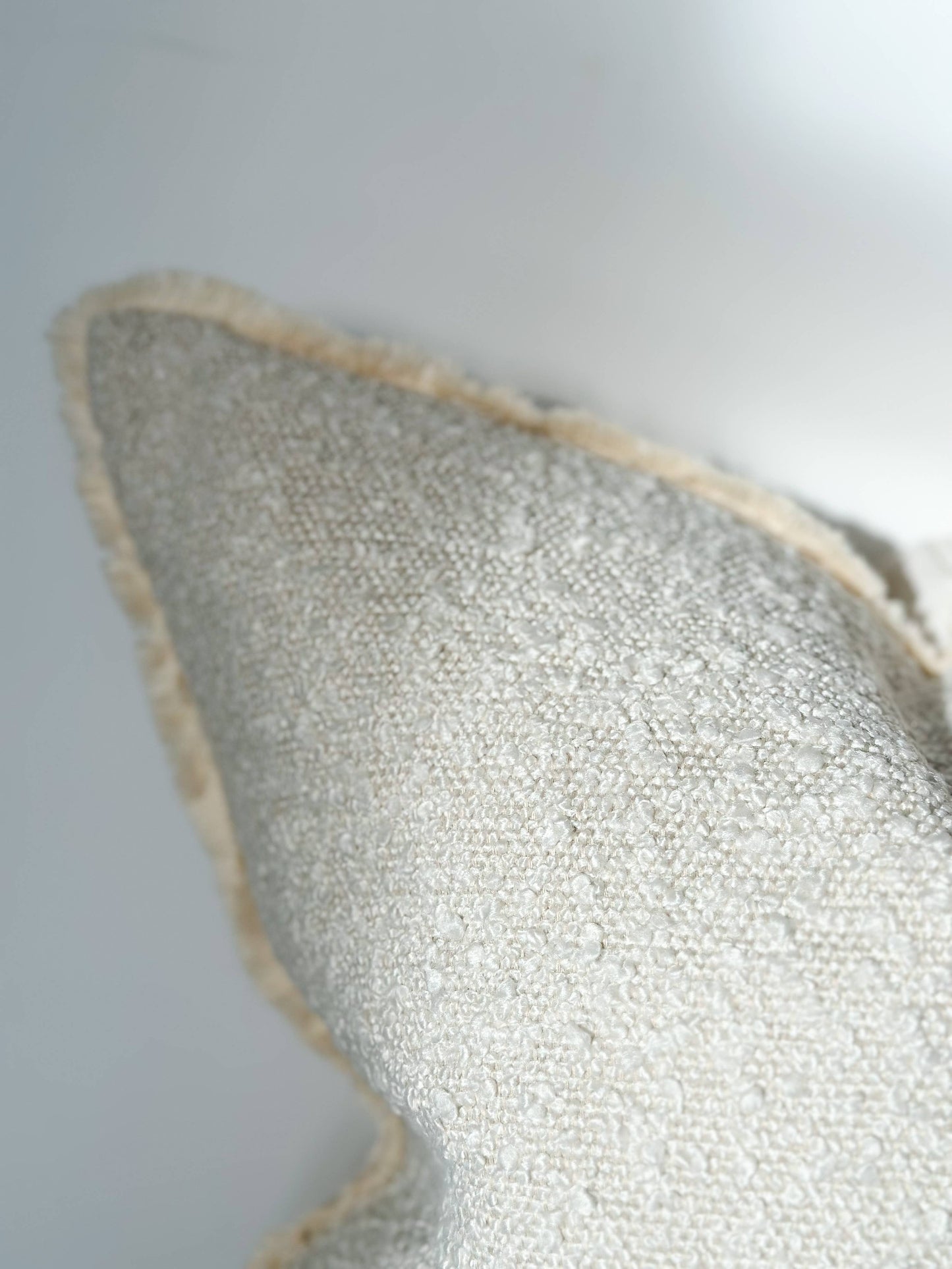 Cream Boucle Cushion