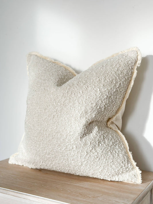 Cream Boucle Cushion