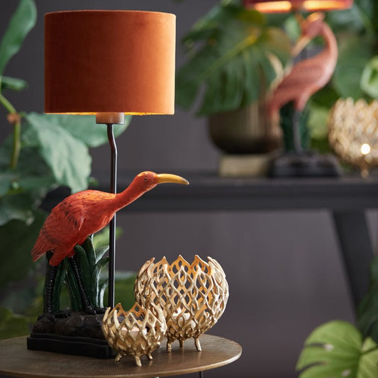 Terracotta Velour Velvet Lampshade