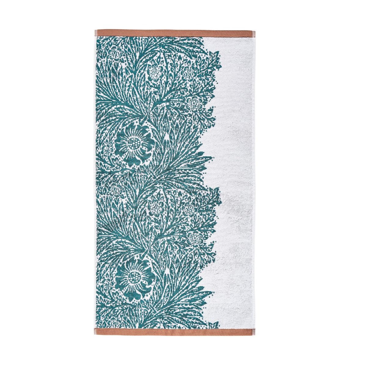 William Morris Turquoise Blue Marigold Hand Towel