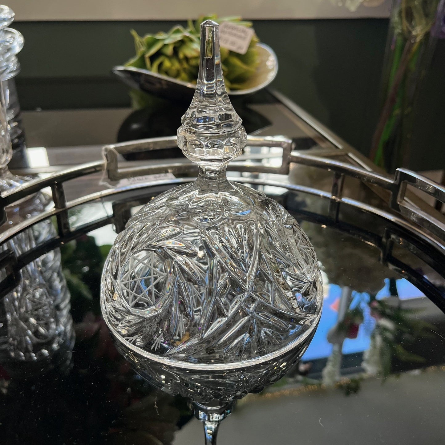 Vintage Cut Crystal Candy Bowl