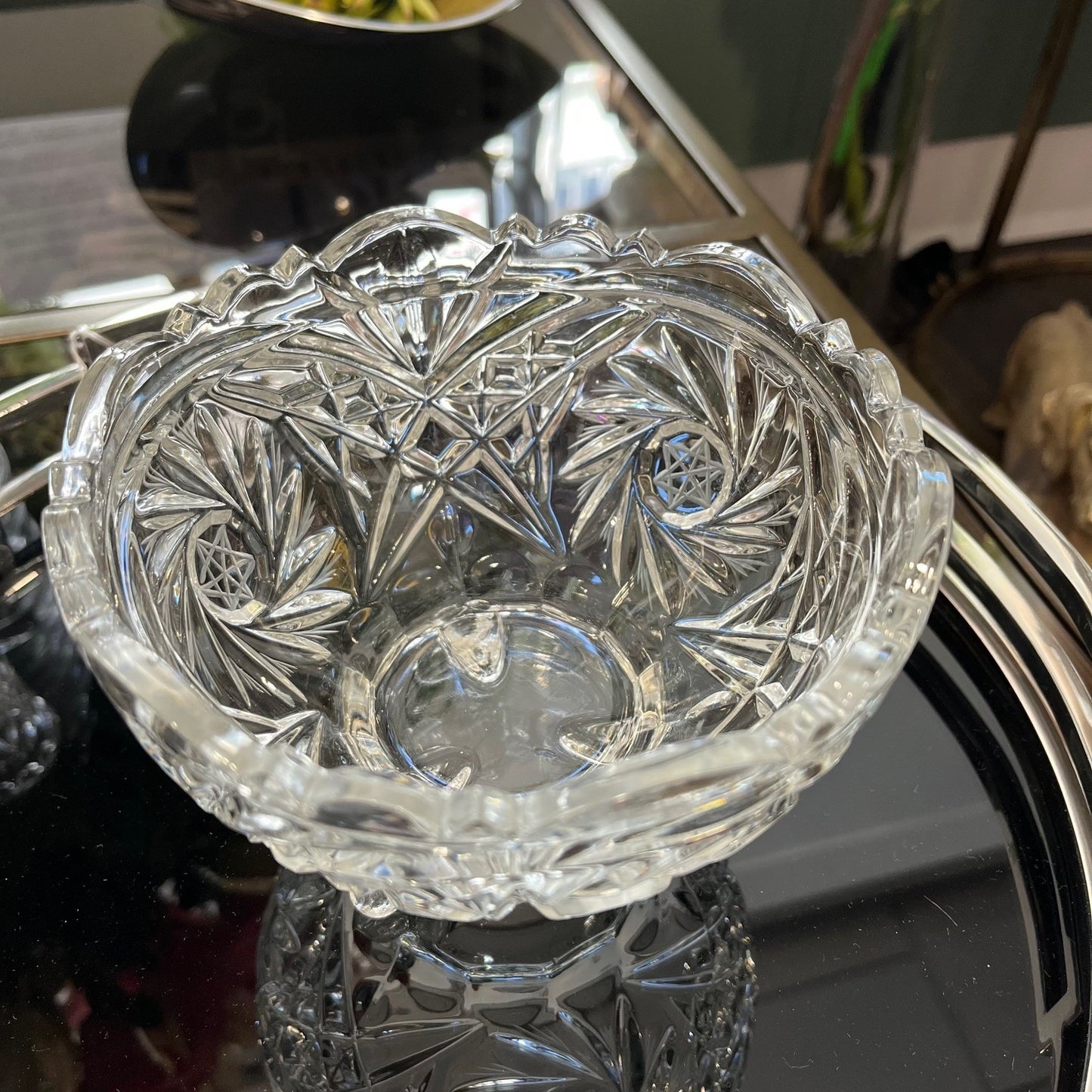 Vintage Cut Crystal Candy Bowl