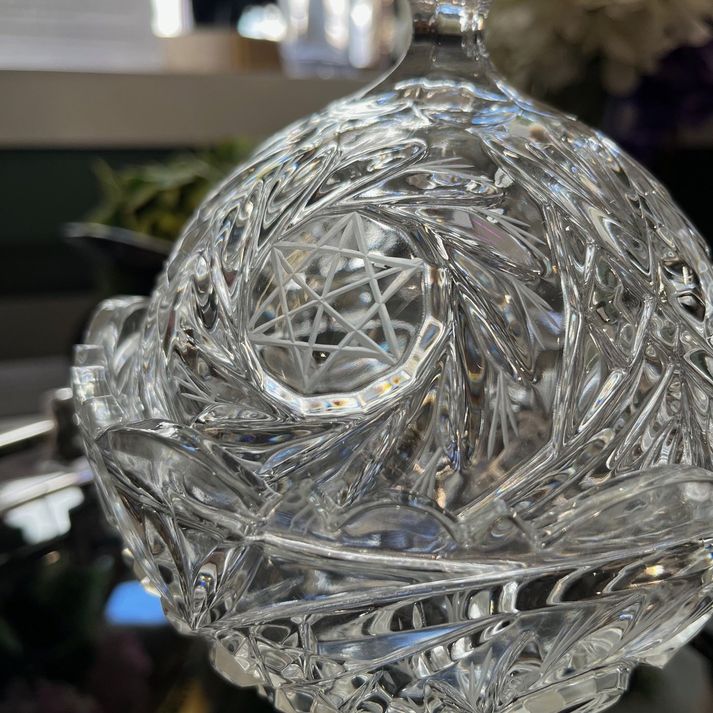 Vintage Cut Crystal Candy Bowl