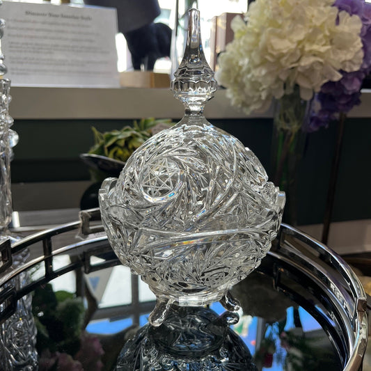 Vintage Cut Crystal Candy Bowl