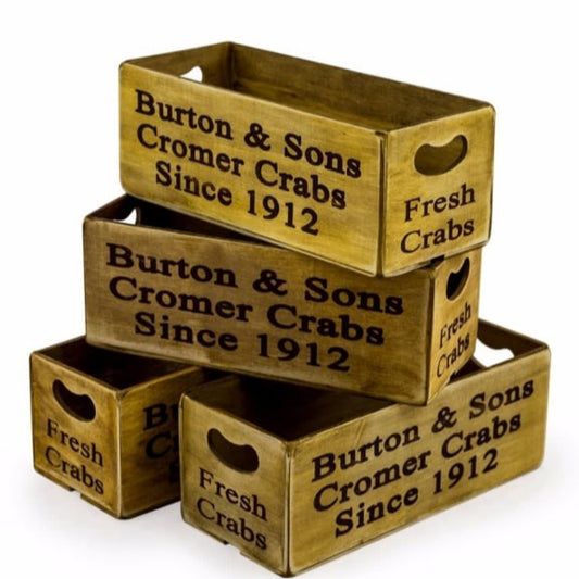 Vintage Style Wooden Crab Storage Box