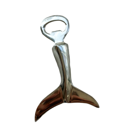 Silver Whale Tail Bottle Opener