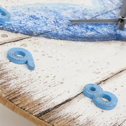Wooden Whale Tail Wall Clock