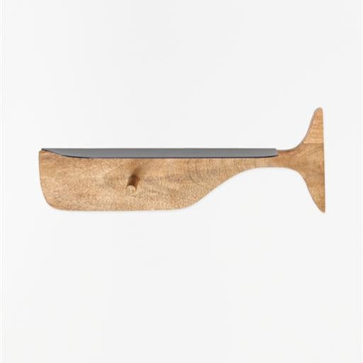 Wooden Whale Wall Shelf