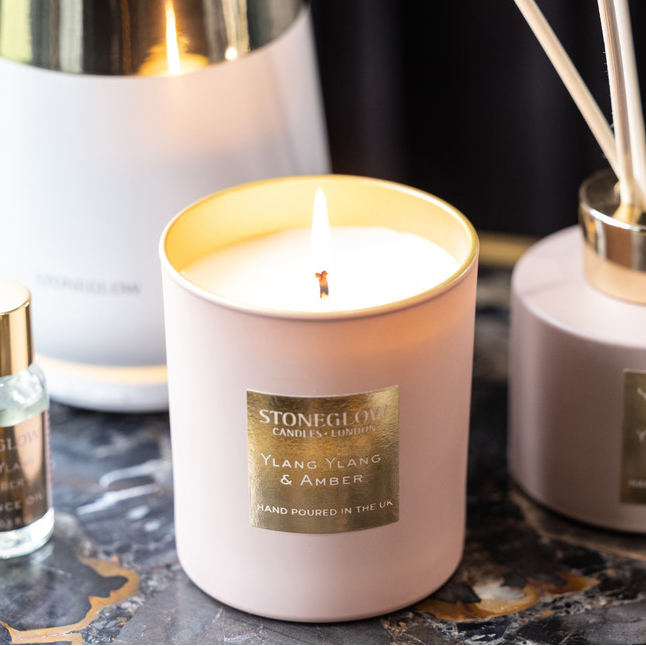 Ylang Ylang And Amber Scented Candle