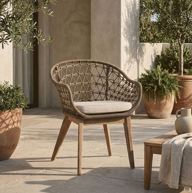 Amalfi Fabric and Rope Chair