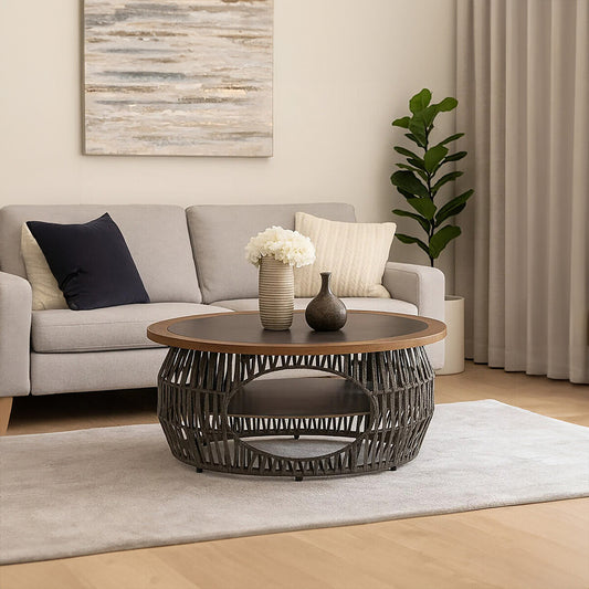 Amalfi Rope & Stone Coffee Table