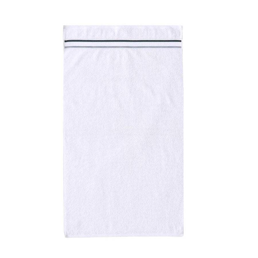 White envelope with black strip on a white background
