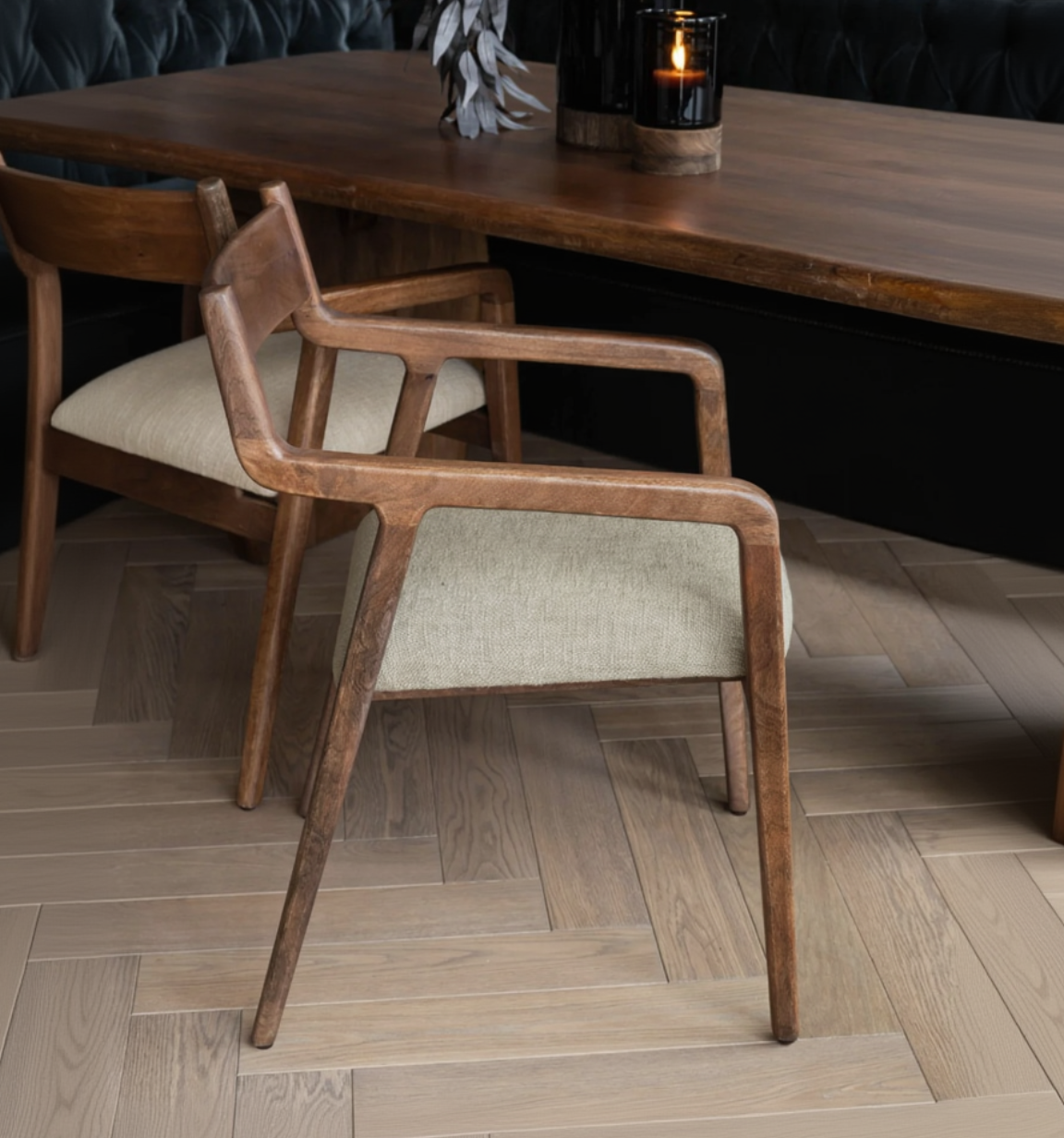 Cali Upholstered Wood Dining Chair