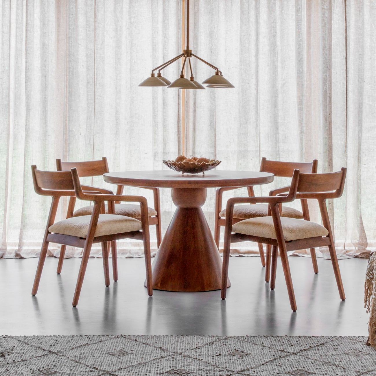 Cali Round Wooden Dining Table