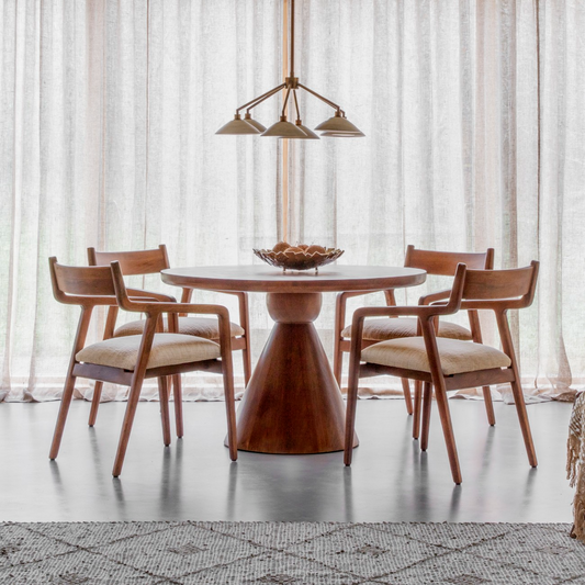 Cali Round Wooden Dining Table