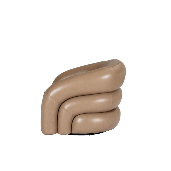 Beige modern chair on a white background