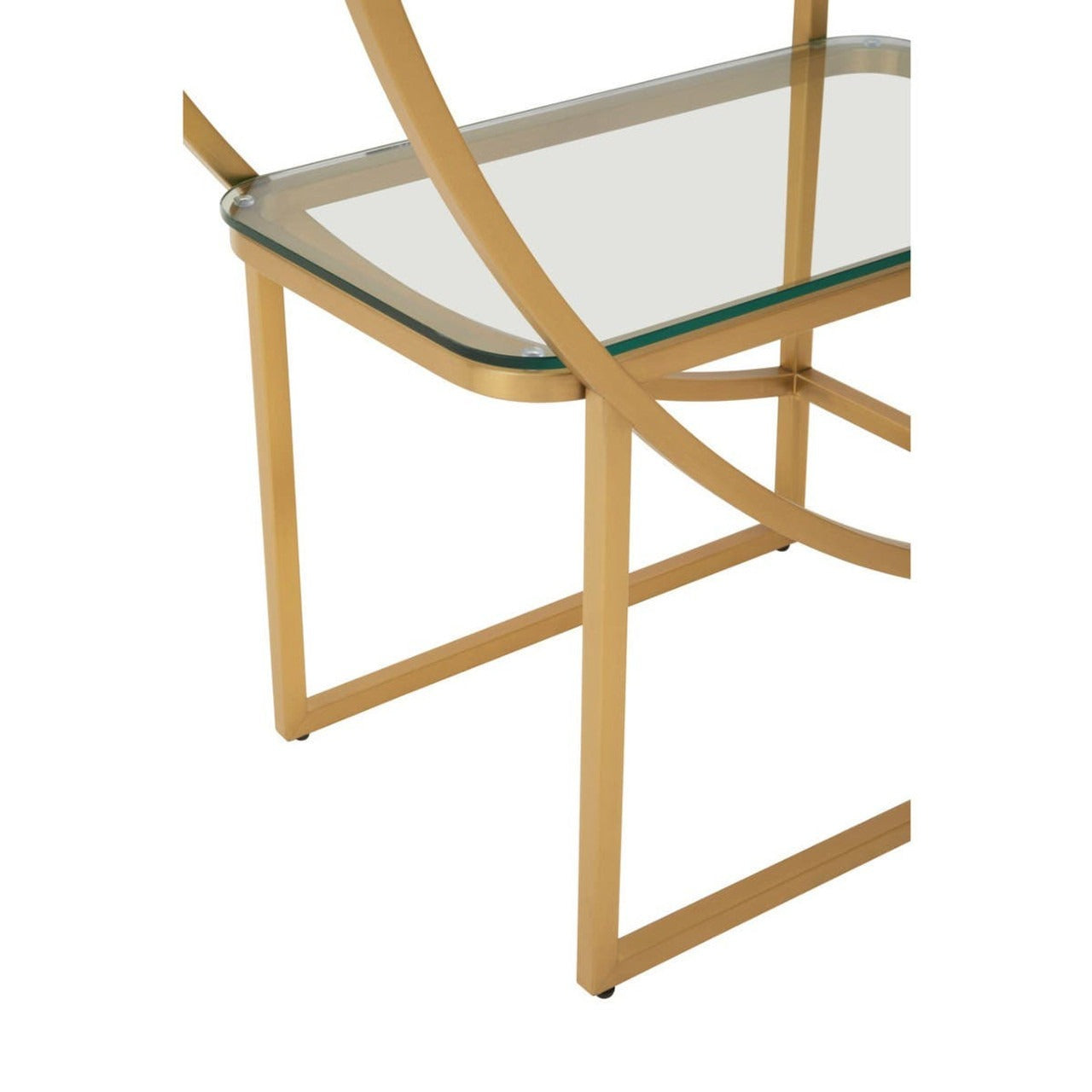 Art Deco Gold Half Moon Shelf Unit