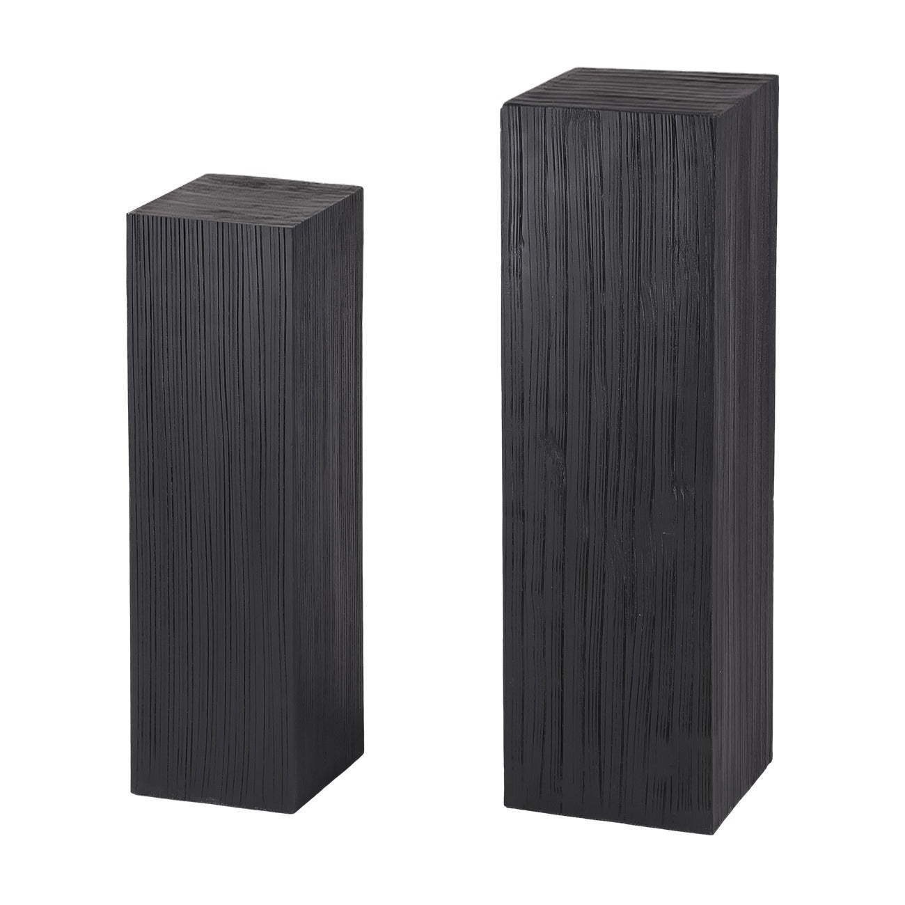 Ebony Wooden Set of 2 Plinths