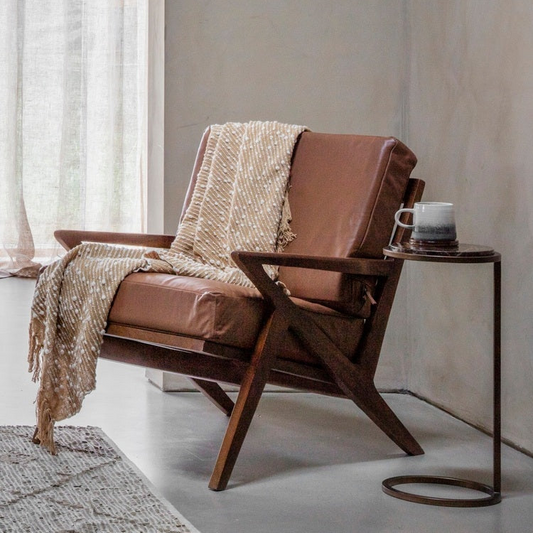 Heritage Wood And Leather Chair