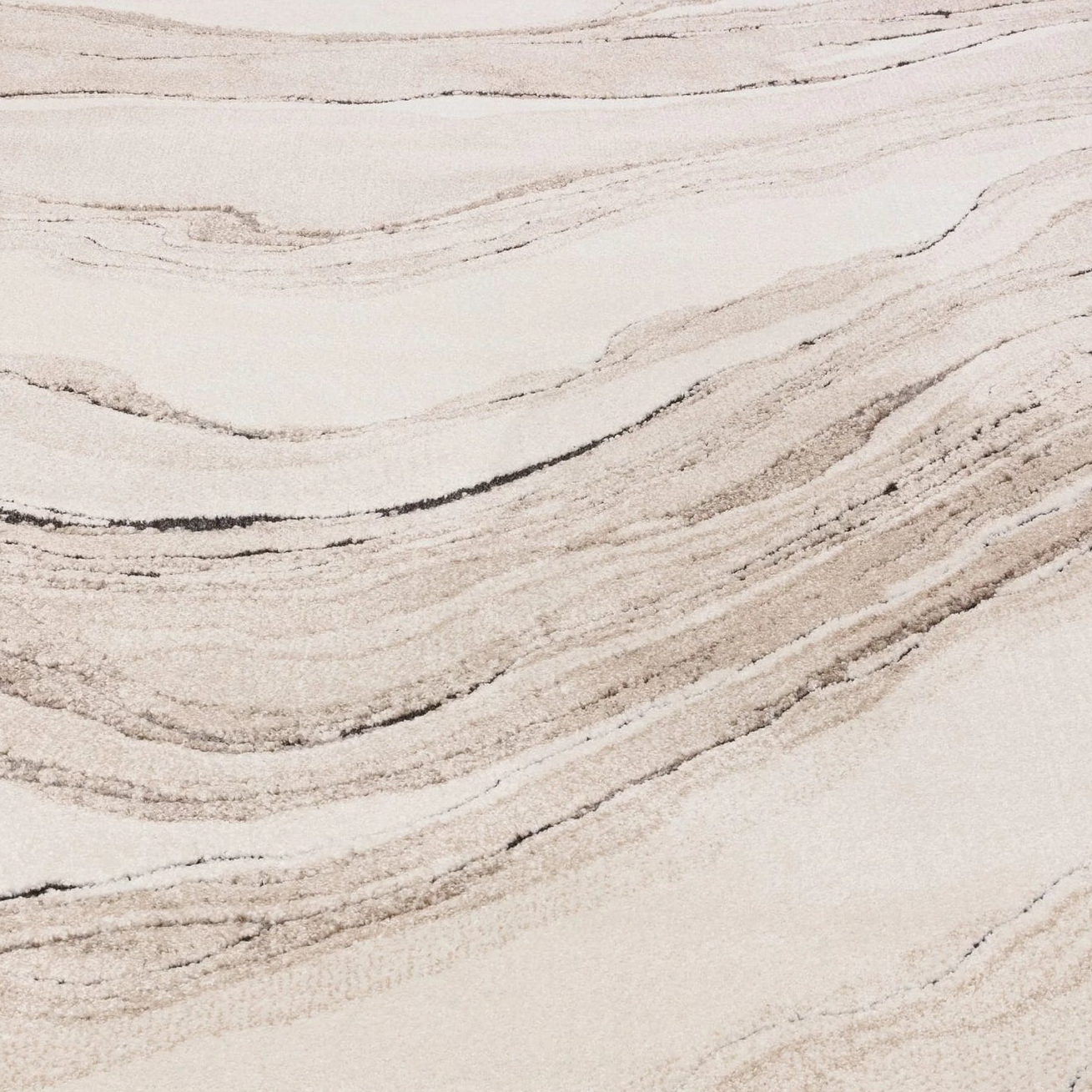 Beige and brown marbled patterned rug