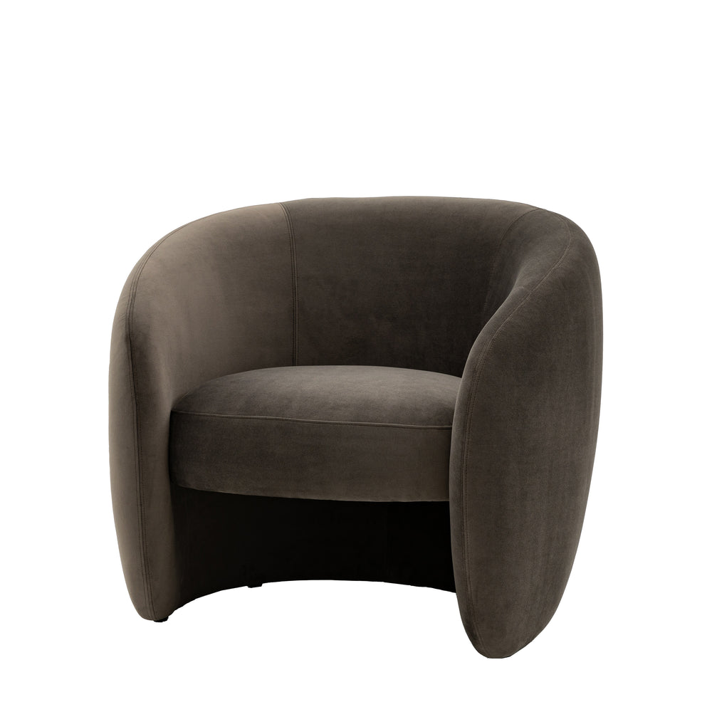 grey armchair on a white background