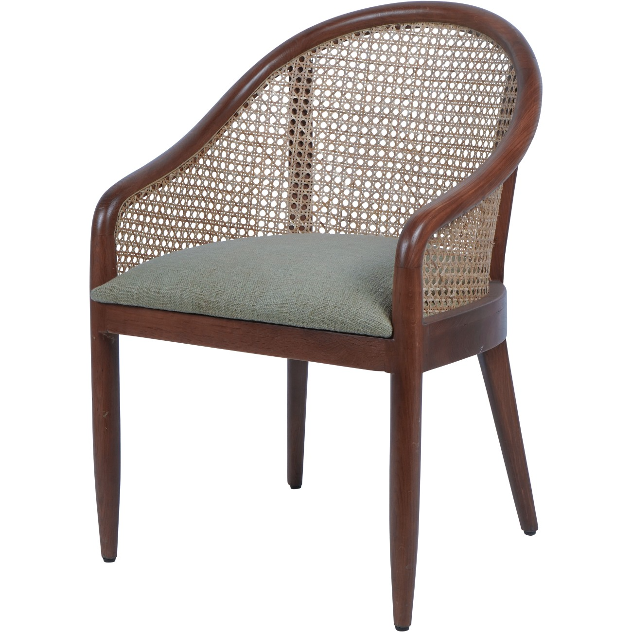 Carmela Oak Cane Armchair