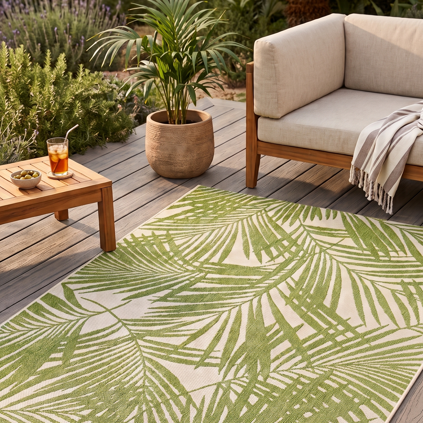 Outdoor Palm Rug