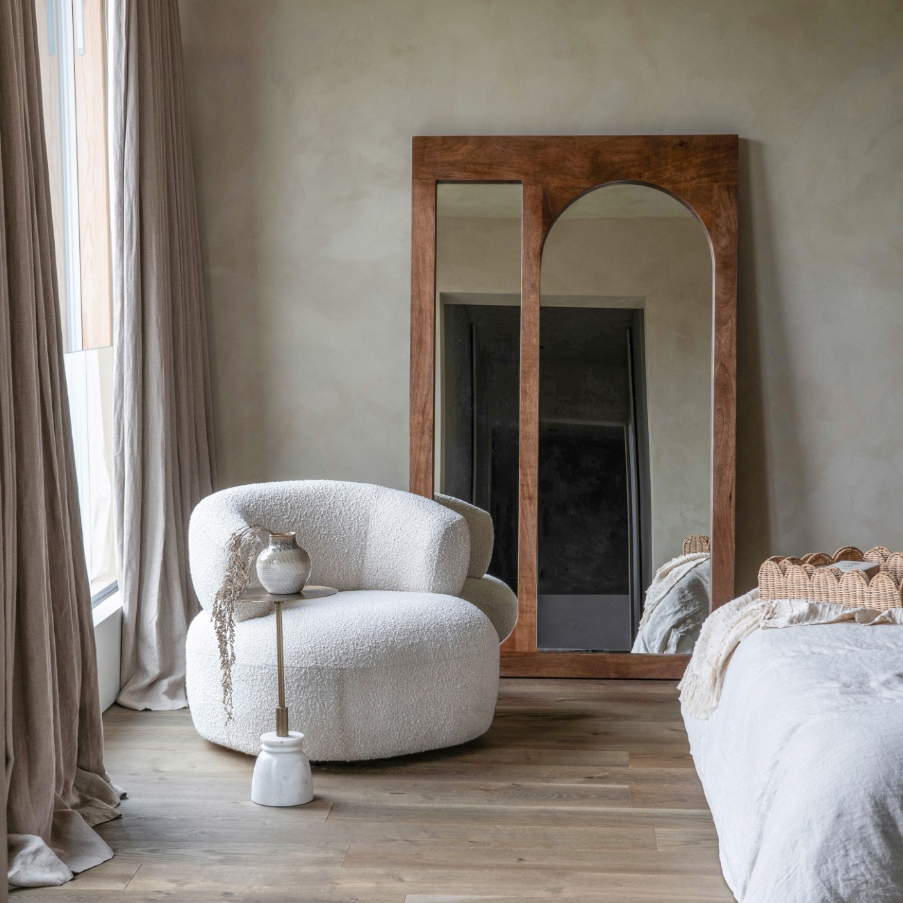 Oslo Wooden Floor Mirror