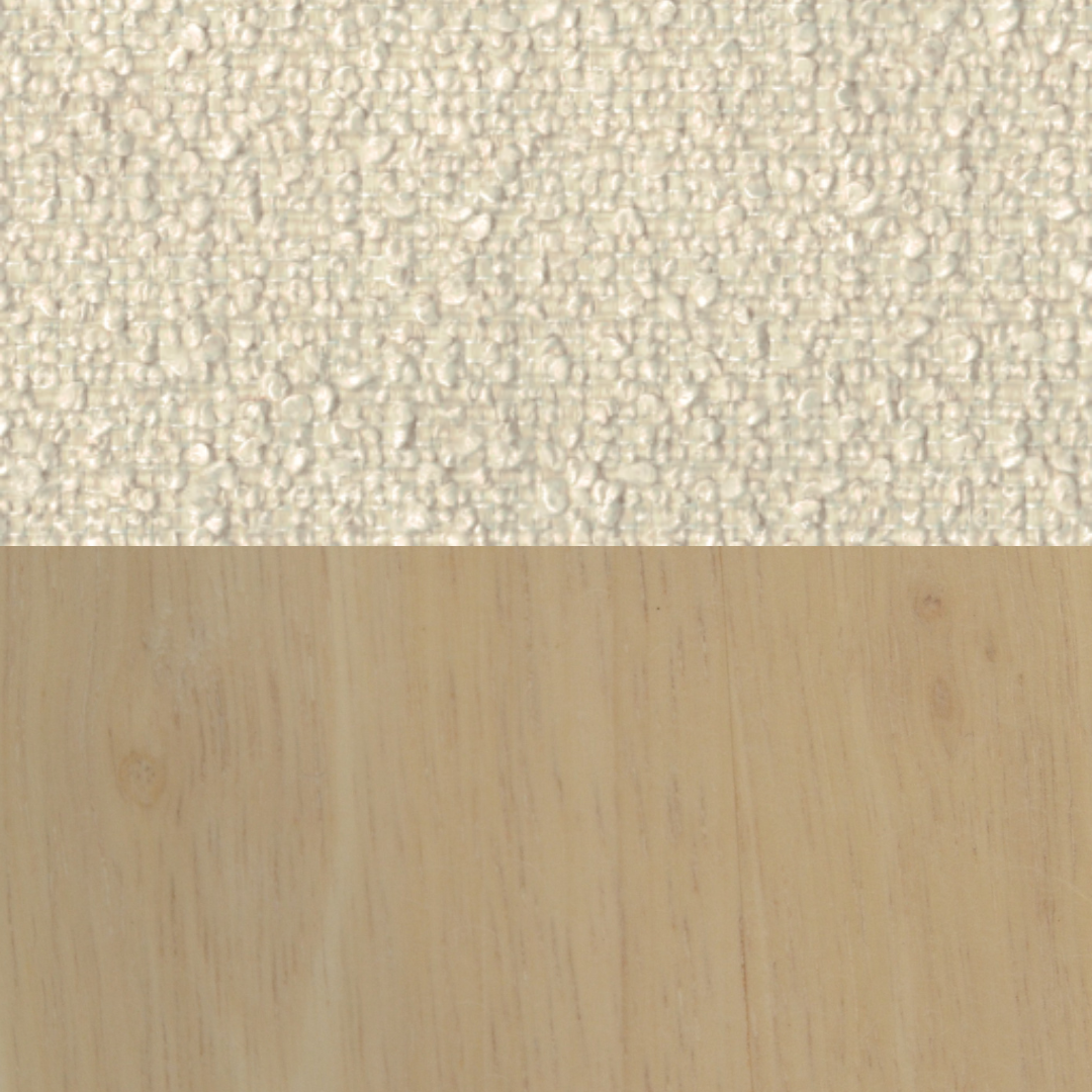 Whisper Round Boucle Stool -  Rust or Ivory