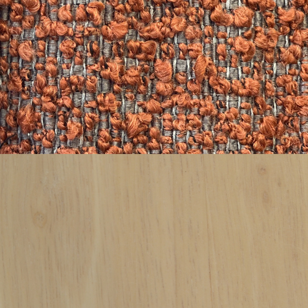 Whisper Round Boucle Stool -  Rust or Ivory
